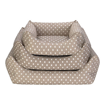 Pet Comfort Uniform Bej Puantiyeli Kedi ve Köpek Yatağı XSmall 40x50cm 
