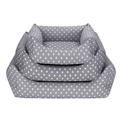 Pet Comfort Uniform Kedi ve Köpek Yatağı Gri Puantiyeli XS 40x50 Cm 