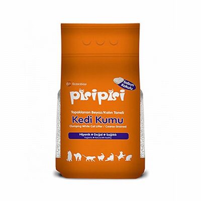 Pisipisi Sabun Kokulu Topaklanan Kalın Taneli Bentonit Kedi Kumu 5 Kg 