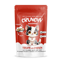 Pro Choice Crunchy Skin&Coat Tüy Kaybını Önlemeye Yardımcı Tavuklu Kedi Ödül Maması 60 Gr - Thumbnail