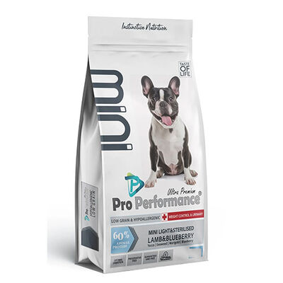 Pro Performance Kuzulu ve Yaban Mersinli Küçük Irk Light Kısırlaştırılmış Köpek Maması 7 Kg 
