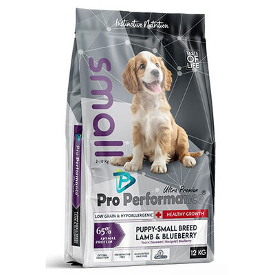 Pro Performance Kuzulu ve Yaban Mersinli Küçük Irk Yavru Köpek Maması 12 Kg 