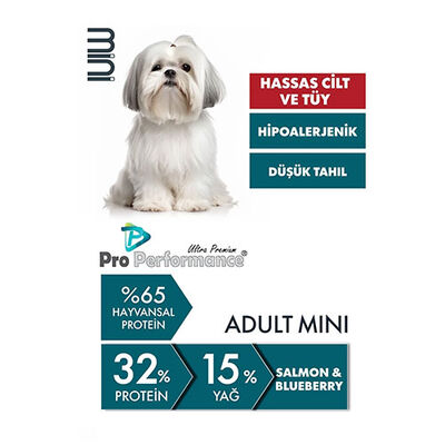 Pro Performance Somonlu ve Yaban Mersinli Küçük Irk Yetişkin Köpek Maması 2 Kg 