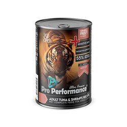 Pro Performance - Pro Performance Ultra Premium Ton Balıklı ve Karidesli Yetişkin Kedi Konservesi 6 Adet 400 Gr 