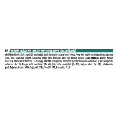 Pro Plan Adult Tavuklu Pirinçli Yetişkin Kedi Maması 1,5 Kg 