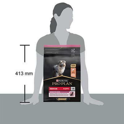 Pro Plan Medium Opti Derma Sensitive Skin Puppy Somonlu Orta Irk Yavru Köpek Maması 3 Kg 