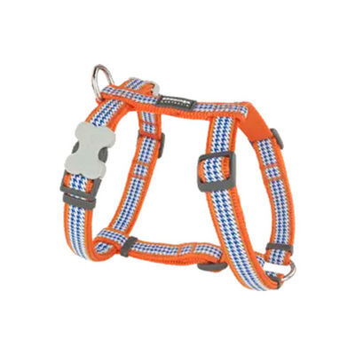 Reddingo Fang It Desenli Turuncu Köpek Göğüs Tasması Small 15 Mm 