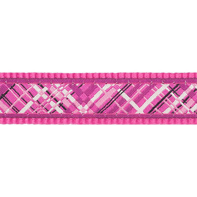 Reddingo Flanno Desenli Pembe Köpek Göğüs Tasması Large 25 Mm 