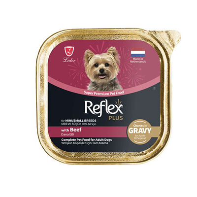 Reflex Plus Jöle İçinde Ringa Balığı ve Karides Küçük Irk Yetişkin Köpek Konservesi 85 Gr 