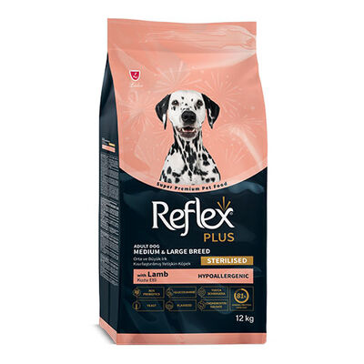Reflex Plus Light Sterilised Orta ve Büyük Irk Kuzulu Kısırlaştırılmış Köpek Maması 12 Kg 