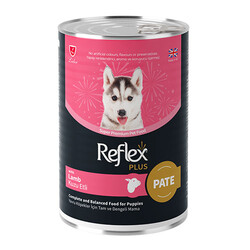 Reflex Plus - Reflex Plus Pate İçinde Et Parçacıklı Kuzu Etli Yavru Köpek Konservesi 12 Adet 395 Gr 