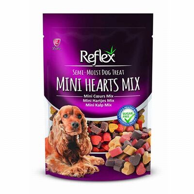 Reflex Semi Moist Mini Kalp Mix Yarı Yumuşak Köpek Ödülü 150 Gr 