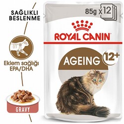 Royal Canin Ageing 12+ Gravy Pouch Yaşlı Kedi Konservesi 6 Adet 85 Gr - Thumbnail