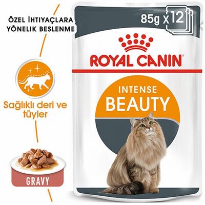 Royal Canin Intense Beauty Gravy Pouch Yetişkin Kedi Konservesi 6 Adet 85 Gr 