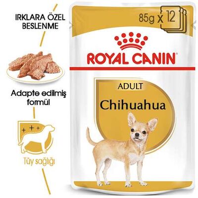 Royal Canin Pouch Chihuahua Adult Yetişkin Köpek Konservesi 12 Adet 85 Gr 