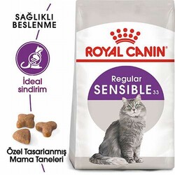 Royal Canin Sensible 33 Hassas Sindirim Sistemi Destekleyici Yetişkin Kedi Maması 400 Gr - Thumbnail