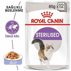 Royal Canin Sterilised Jelly Pouch Kısırlaştırılmış Kedi Konservesi 6 Adet 85 Gr - Thumbnail