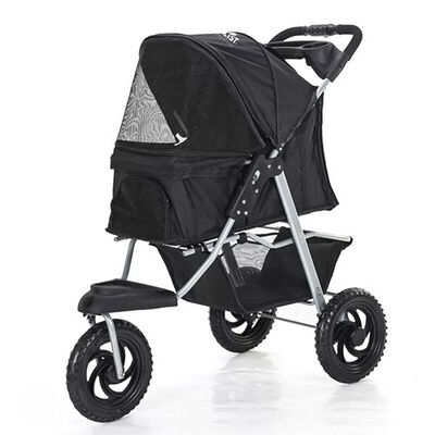 Royalist DTC-803 3 Tekerlekli Kedi Köpek Arabası Siyah 77x43x94 Cm 