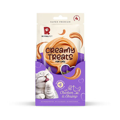 Royalpet Creamy Tavuklu ve Karidesli Krema Kedi Ödül Maması 4x14 Gr 