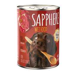 Sapphere - Sapphere Kırmızı Etli Yetişkin Köpek Konservesi 6 Adet 400 Gr 