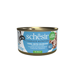Schesir - Schesir Jöle İçinde Ton Balıklı ve Levrekli Yetişkin Kedi Konservesi 85 Gr 