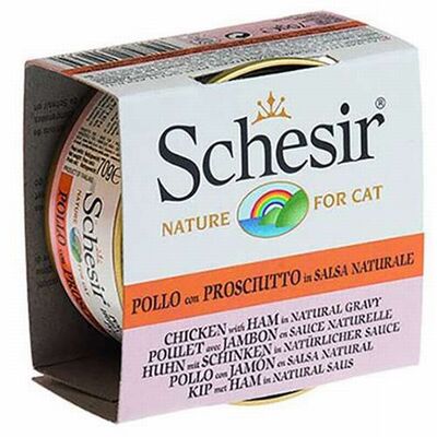 Schesir Tavuklu ve Karidesli Soslu Yetişkin Kedi Konservesi 6 Adet 70 Gr 