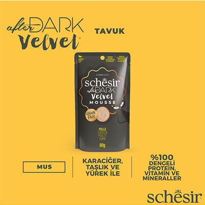 Schesir After Dark Pouch Tavuklu Tahılsız Yetişkin Kedi Konservesi 80 Gr 