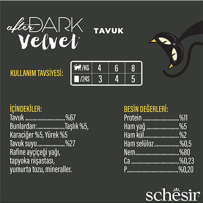 Schesir After Dark Pouch Tavuklu Tahılsız Yetişkin Kedi Konservesi 80 Gr 