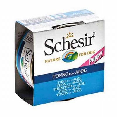 Schesir Ton Balıklı ve Aloe Veralı Jelly Yavru Köpek Konservesi 6 Adet 150 Gr 