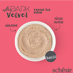 Schesir After Dark Pouch Tavuklu ve Sığır Etli Tahılsız Yetişkin Kedi Konservesi 80 Gr - Thumbnail