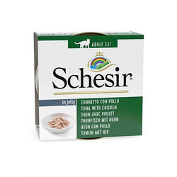 Schesir Ton Balıklı ve Tavuklu Jelly Yetişkin Kedi Konservesi 6 Adet 85 Gr - Thumbnail