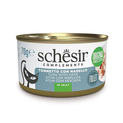 Schesir - Schesir Ton ve Berlam Balıklı Jelly Yetişkin Kedi Konservesi 70 Gr 