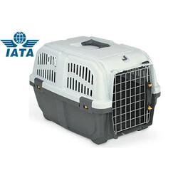 Skudo - Skudo-3 Iata Tekerleksiz Plastik Kedi ve Köpek Taşıma Kafesi 60x40x39 Cm 