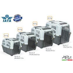 Skudo -7 Iata Tekerleksiz Plastik Kedi ve Köpek Taşıma Kafesi 105x73x76 Cm - Thumbnail