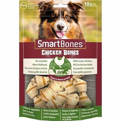 SmartBones Tavuklu Düğüm Köpek Ödül Kemiği Mini 18'li 