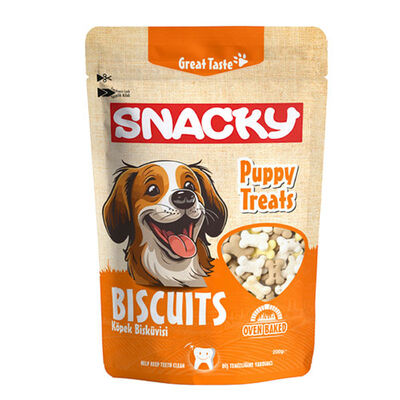 Snacky Biscuits Puppy Treats Yavru Köpek Ödül Bisküvisi 200 gr 