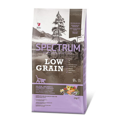 Spectrum Somonlu Hamsili ve Yaban Mersinli Düşük Tahıllı Kısırlaştırılmış Kedi Maması 2 Kg 