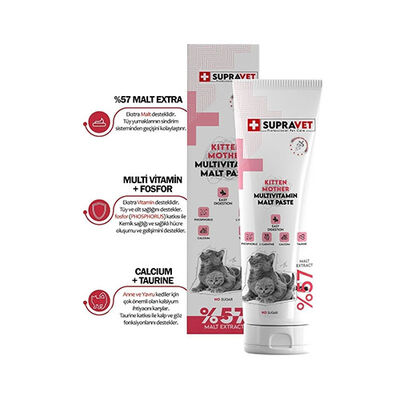 Supravet Kitten Mother Multi Vitamin Malt Paste 30 Gr 