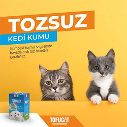 TofuCat Tuvalete Atılabilen Koku Hapsedeci Topaklanan Doğal Kedi Kumu 2 Adet 8 Lt - Thumbnail