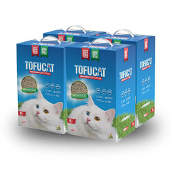 Tofucat - TofuCat Tuvalete Atılabilen Koku Hapsedeci Topaklanan Doğal Kedi Kumu 4 Adet 8 Lt 