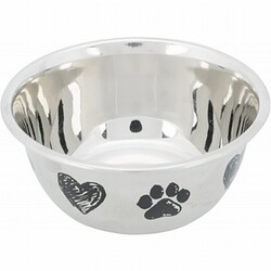 Trixie Paslanmaz Çelik Pati Desenli Köpek Mama Su Kabı 1 Lt 13 Cm - Thumbnail