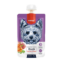Wanpy - Wanpy Ördekli ve Havuçlu Ezme Köpek Ödülü 10 Adet 90 Gr 