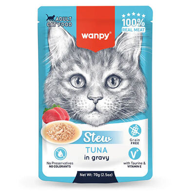Wanpy Stew Sos İçinde Ton Balıklı Yetişkin Kedi Konservesi 70 Gr 