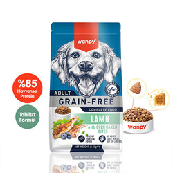 Wanpy With Oven Baked Bites Kuzulu Tahılsız Yetişkin Köpek Maması 1,5 Kg - Thumbnail