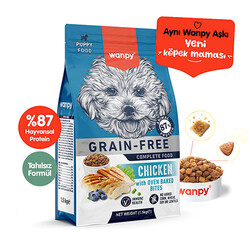 Wanpy - Wanpy With Oven Baked Bites Tavuklu Tahılsız Yavru Köpek Maması 1,5 Kg 