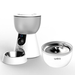 Wero 2in1 Kameralı, Wi-Fi Destekli Akıllı Otomatik Kedi & Köpek Mama ve Su Kabı Seti - Thumbnail
