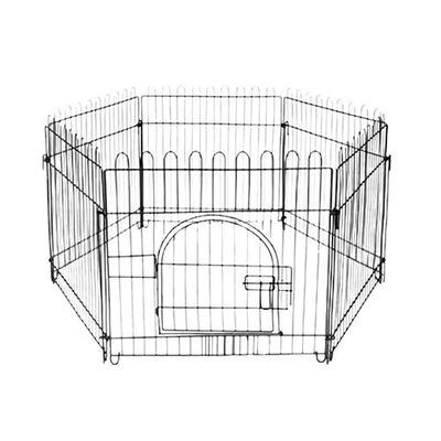 Zampa Siyah Metal Köpek Çiti 80x95 Cm 6 Parça 